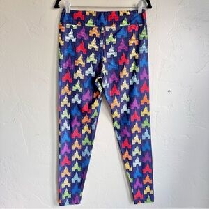Disney Parks Women Retro Rainbow Castle Legging Medium EUC Comfy Colorful Pride